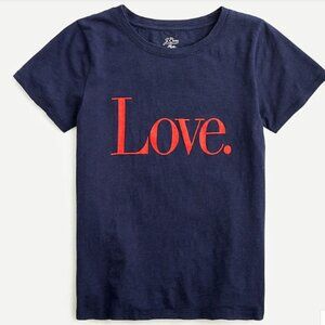 [BRAND NEW with tag/ S]  J Crew LOVE Vintage cotton T-shirt Navy/Red